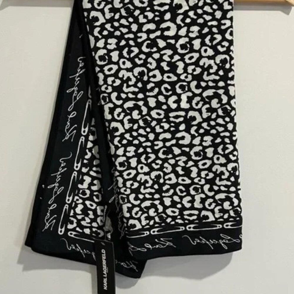 NWT Karl Lagerfeld Scarf Leopard